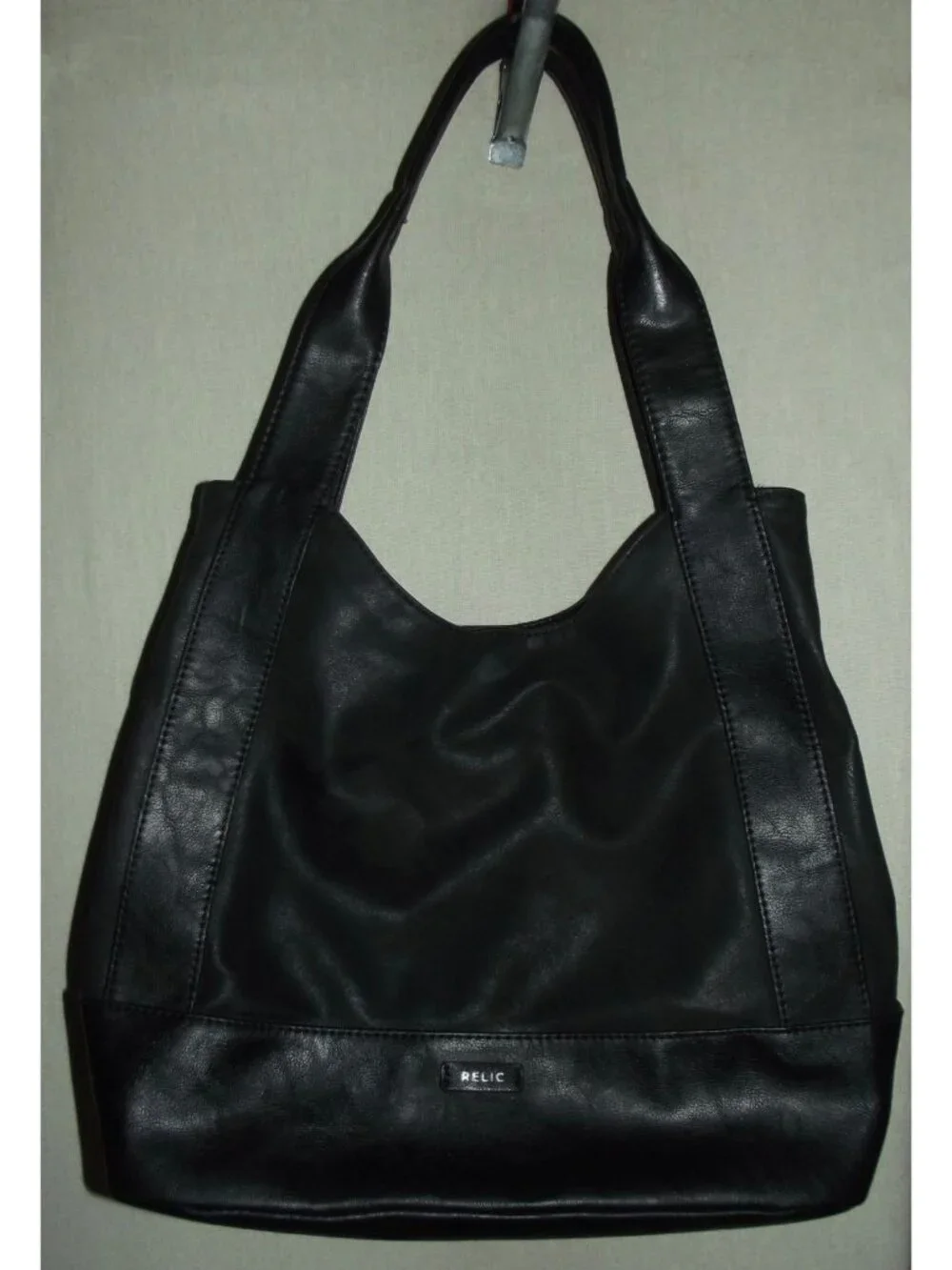 Relic by Fossil Shoulder Bag Black Leather Hobo Purse